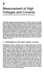 7 Measurement of High Voltages and Currents In industrial testing