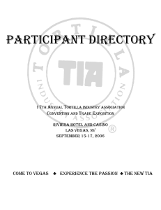 participant directory - Tortilla Industry Association