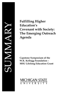 Fulfilling Higher Education's Covenant with Society: The