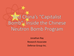 China's Neutron Bomb Program - Center for Strategic and