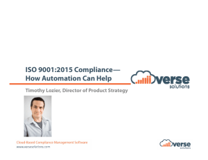 ISO 9001:2015 Compliance— How Automation Can