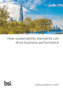 How sustainability standards can drive business performance