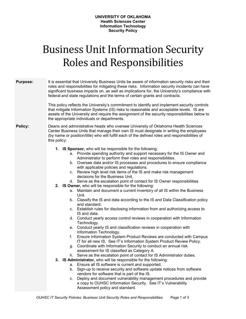 business-unit-security-roles-and-responsibilities-policy