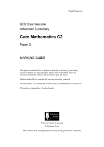 Sample Paper from Solomon Press – Marking Guide