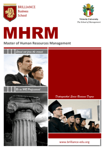 MBA and MHRM Brochures - Brilliance Business School