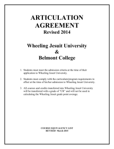 Belmont College - Wheeling Jesuit University