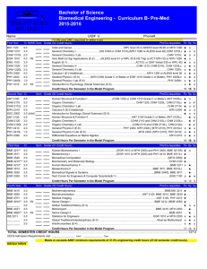 Pre-Med 2015-2016 - College of Engineering and Computer Science