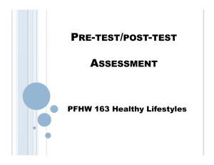 PRE-TEST/POST-TEST ASSESSMENT