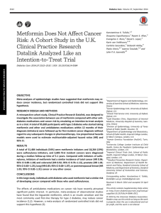 Metformin Does Not Affect Cancer Risk: A Cohort