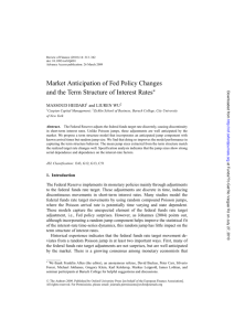 Market Anticipation of Fed Policy Changes and the Term Structure of