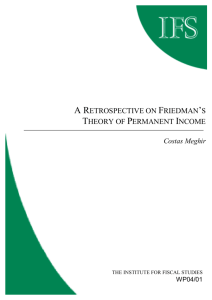 A retrospective on Friedman's theory of permanent income