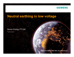 Neutral earthing in low voltage