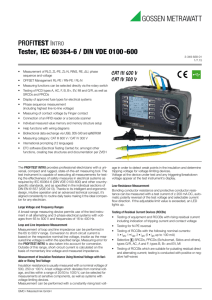 PROFITEST INTRO Tester, IEC 60364-6 / DIN VDE - EURO
