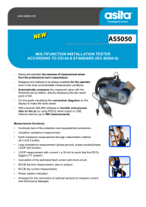 multifunction installation tester according to cei 64-8 standard