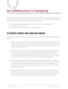 An Introduction to Sampling
