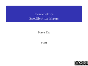 Econometrics: Specification Errors