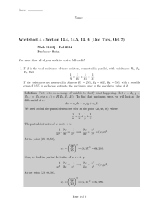 Worksheet 4 - Section 14.4, 14.5, 14. 6 (Due Tues, Oct 7)