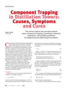 Component Trapping in Distillation Towers: Causes, Symptoms and