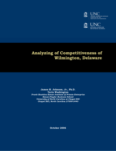Analyzing of Competitiveness of Wilmington, Delaware