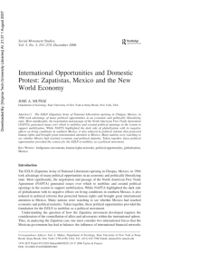 International Opportunities and Domestic Protest