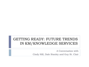 getting ready: future trends in km/knowledge services