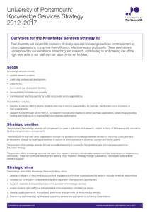 University of Portsmouth: Knowledge Services Strategy 2012–2017