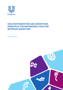 unilever marketing and advertising principles for responsible food