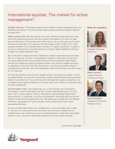 International equities: The market for active management?