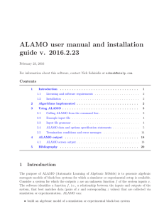 the ALAMO manual - The Optimization Firm