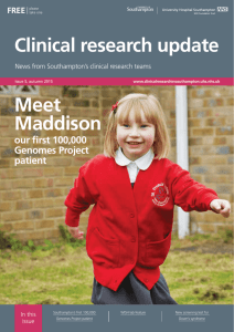 Clinical research update issue 5 - University Hospital Southampton