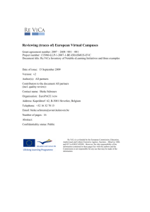 Reviewing (traces of) European Virtual Campuses