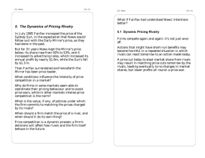 Lecture 5 -- The Dynamics of Price Rivlary