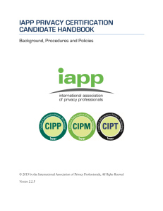 iapp privacy certification candidate handbook