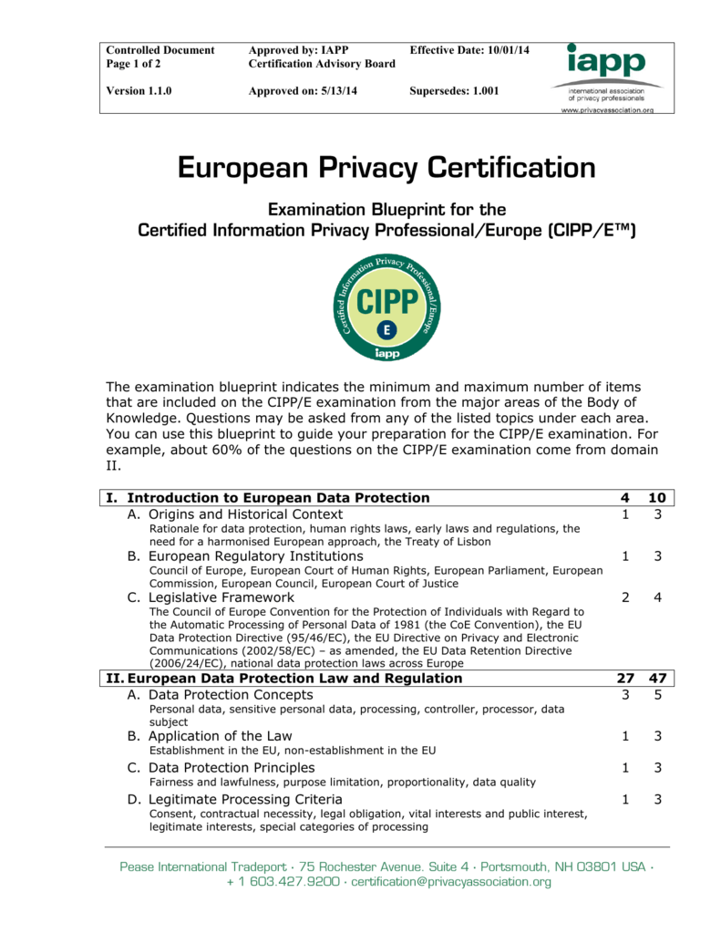 CIPP-C Originale Fragen