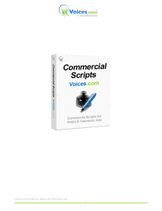 Commercial Scripts for Radio and Television Ads