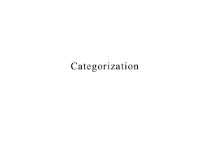 Categorization
