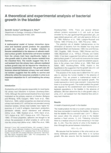 1992b A theoretical and experimental analysis of bacterial growth in