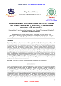 Analyzing resistance model of Escherichia coli bacteria detached