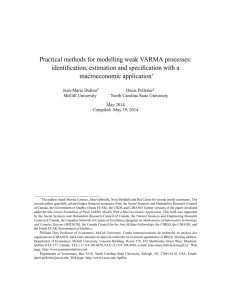 Practical methods for modelling weak VARMA processes