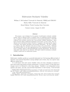 Multivariate Stochastic Volatility