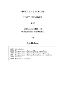 “JUST THE MATHS” UNIT NUMBER 5.10 GEOMETRY 10