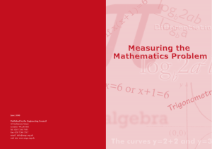 Measuring the Mathematics Problems