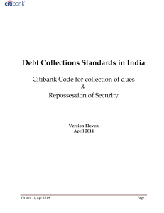 Debt Collections Standards in India
