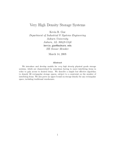 Very High Density Storage Systems
