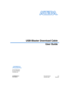 USB-Blaster Cable User Guide