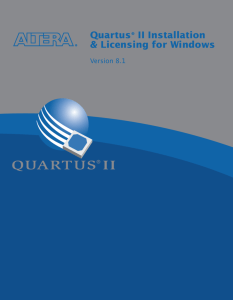 Quartus II Installation & Licensing for Windows