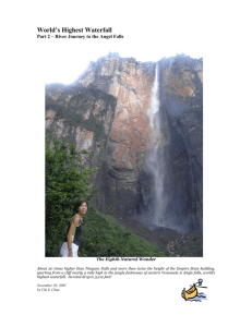 Angel Falls Part 2 Journal