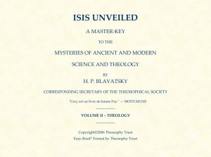 isis unveiled - Theosophy Trust