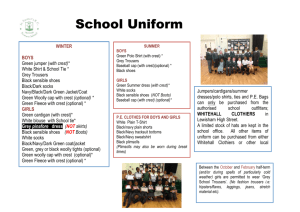 School Uniform - ST Saviours RC Primary School
