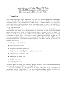 Maple TA instructions - School of Mathematics and Statistics